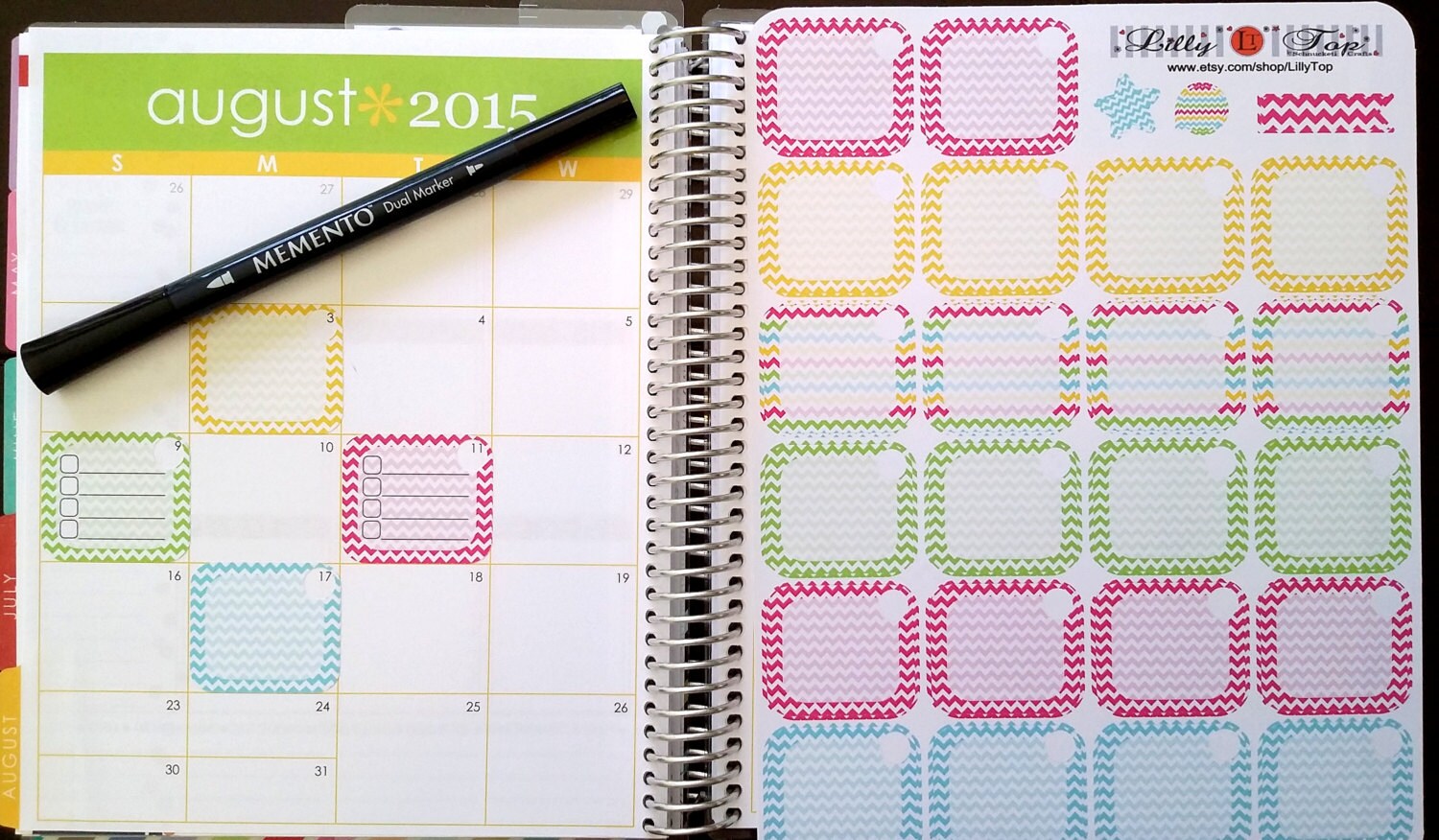 Monthly Boxes Planner Stickers Fits All Common Planners - Etsy
