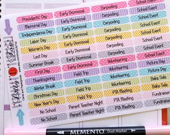 School Mom, General Planning, Organizing, Planner Stickers, Fits all common Planners, Kiss Cut, Organizing Stickers