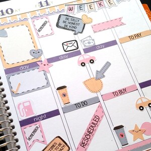 Organizing Stickers, Flags, Pastel, Fits all common Planners, Kiss Cut, Organizing Stickers