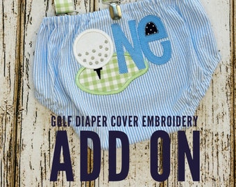 Golf Diaper Cover Embroidery Add-On