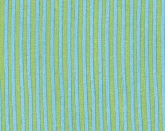 Westfalenstoffe turquoise-green stripes Young Line 0.5 m woven cotton