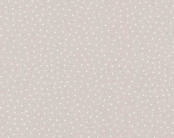 17 EUR/meter 39 cm REST Westfalenstoffe Kyoto, Taupe small white dots 010506178, cotton woven fabric