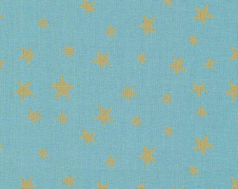 18.90 EUR/Meter Westfalen fabrics with golden stars, Capri 010507381 Woven cotton