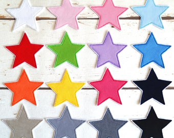 2.99 EUR/piece, star patch, application, in two sizes and in many bright colors patch