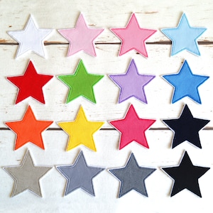 2.99 EUR/piece, star patch, application, in two sizes and in many bright colors patch