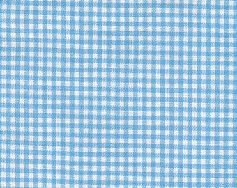 EUR 21.90 per meter of Westphalian fabrics Vichy check light blue and white, woven cotton