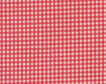 21,90 EUR/Mètre Tissu Westphalie Vichy check 2 mm, coton tissé maison de campagne rouge-blanc