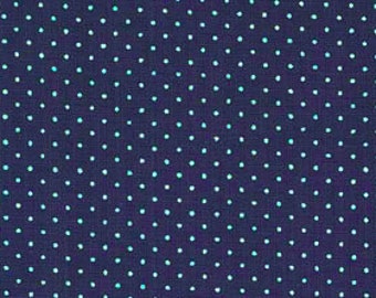 18.90 EUR/meter Westfalenstoffe dark blue small white dots Hamburg 010506229, woven cotton