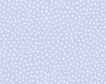 19.90 EUR/meter Westfalen fabrics organic cotton princess light blue, white dots, woven cotton