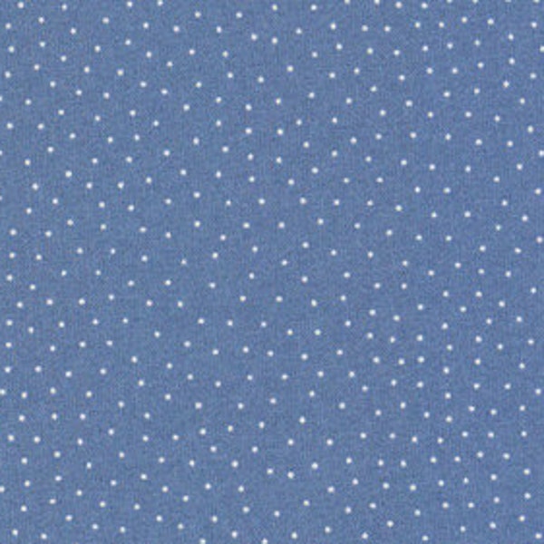 18,90 EUR/m Westfalenstoffe Blau kleine weiße Punkte Capri Baumwolle Webware