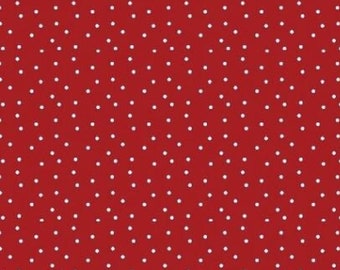 23,80 EUR/meter acufactum fabric dots red-white, woven cotton, children's fabric