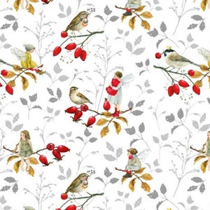 acufactum fabric Daniela Drescher Rosehip guests, woven cotton