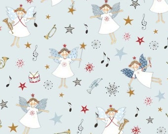 23.90 EUR/meter acufactum fabric Kerstin Heß, Himmelschor, woven cotton. Children's fabric Christmas