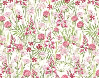 23.80 EUR/meter acufactum fabric Kerstin Heß, flower meadow woven cotton. Children's fabric