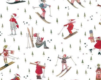 23.90 EUR/meter acufactum fabric winter Christmas sports by Silke Leffler woven cotton Christmas