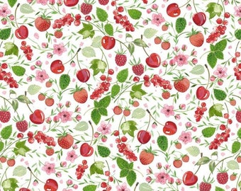 acufactum fabric summer fruits by Kerstin Heß, woven cotton