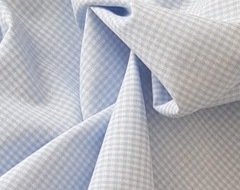 7,98 EUR/meter Vichykaro light blue - white 2 mm checks, woven 0.5 m woven cotton by Swafing
