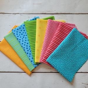Stoffpaket Junge Linie 8 x 25 cm x 75 cm aus Westfalenstoffe für kleine Nähprojekte, Puppenkleidung, Wimpelkette Stoff, Applikationen,