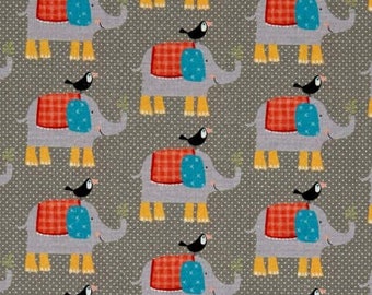 12.90 EUR/meter patchwork fabric from Le Quilt Safari Photo, elephant gray woven cotton