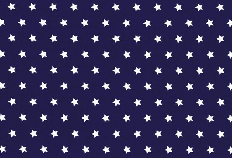 18.90 EUR/meter Westfalen fabrics dark blue white stars 0.5 m woven cotton image 1