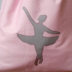 Gym bag for children, ballerina, ballet, lined sports bag, backpack customizable with name image 2