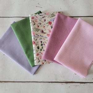 Stoffpaket Florenz 5 x 25 cm x 75 cm aus Westfalenstoffe für kleine Nähprojekte, Puppenkleidung, Applikationen, Wimpelkette Stoff