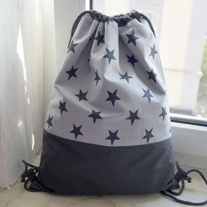 Gym bag, backpack, sports bag women, lined anthracite gray women image 1