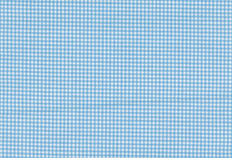 21,90 EUR le mètre de tissus Westphalien à carreaux Vichy bleu clair et blanc, coton tissé image 1