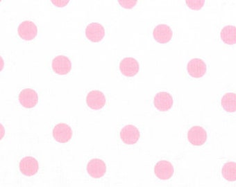 18,90 EUR/m Westfalenstoffe weiß, rosa Punkte 0,5m Capri Webware Baumwolle
