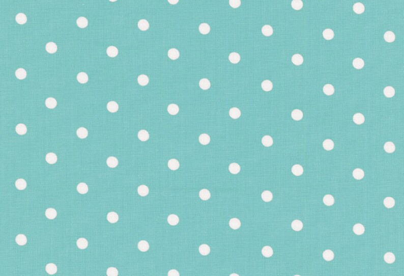 EUR 18.90/meter Westfalen fabrics mint-turquoise white dots, Capri weave cotton image 1