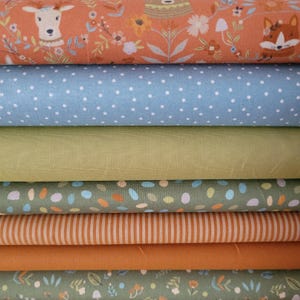 Stoffpaket Westfalenstoffe , acufactum 7 x 25 cm x 75 cm für kleine Nähprojekte, Puppenkleidung, Applikationen, 100% Baumwolle, Patchwork