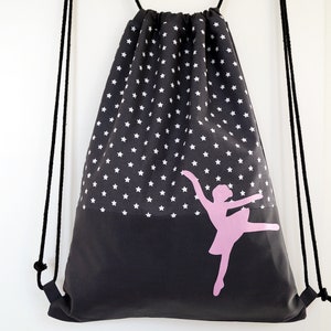 Turnbeutel Ballerina, Rucksack Damen, Sportbeutel, gefüttert
