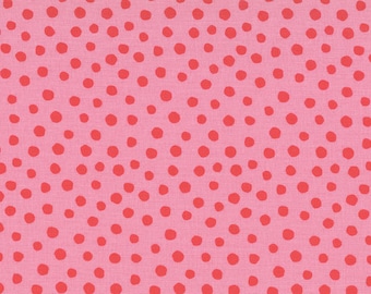 18.90 EUR/Meter Westfalen fabrics pink large dots Young line woven cotton