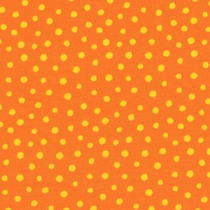 18.90 EUR/meter Westfalenstoffe Young line orange large dots woven cotton