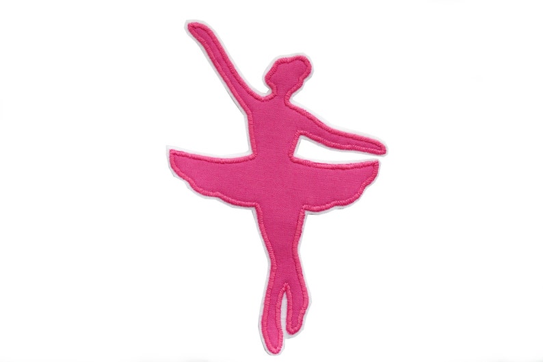 Application Ballerina Ballet Pink Patch School Bag Patch image 1