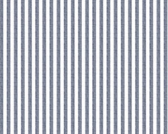 20 EUR/meter 13 cm REST Reduced Westfalenstoffe stripes dark blue-white Hamburg woven cotton