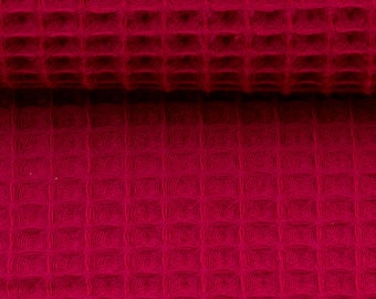 9.90 EUR/meter waffle piqué, waffle piqué Nelson by Swafing, woven fabric plain blackberry 639, waffle fabric