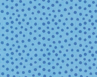 18,90 EUR/meter Westfalenstoffe light blue large blue dots, Young Line woven cotton