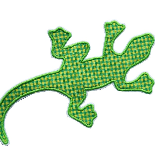 Gecko Echse Aufnäher, Applikation Schultüte Patch