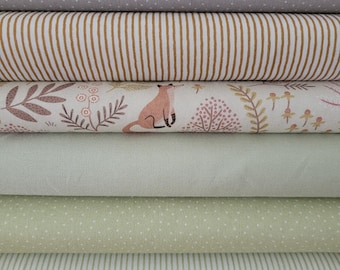6 x 25 cm x 47 cm fabric bundle from Westfalenstoffe, for smaller sewing projects, doll clothes, appliqués, pennant banners, patchwork