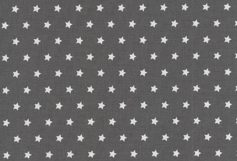 18.90 EUR/meter Westfalenstoffe anthracite white stars Bergen woven fabric cotton image 1