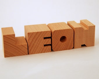 Lettere in legno LEON 4 Piece (personalizzabile)