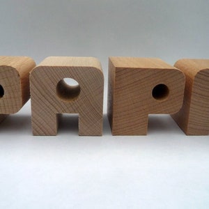 4 wooden letters made of beech of your choice image 4