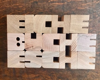 OAK BEECH ASH wooden letters