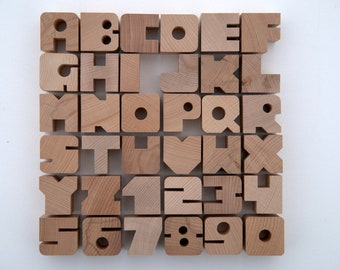 4 wooden letters made of beech of your choice