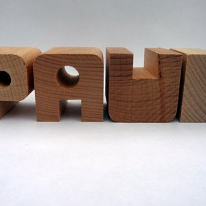 4 wooden letters made of beech of your choice image 3