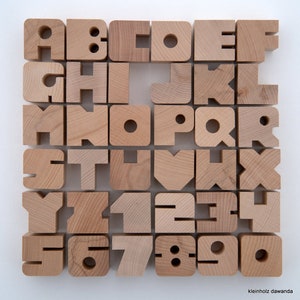 6 lettere di alfabeto di legno di vostra scelta immagine 2