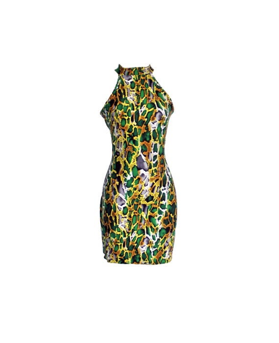 yellow plus size bodycon dress Snakeskin Bardot Bodycon Dress main image 1