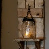 Rustic Candle Holder Set, Rustic Home Decor, Mason Jar Candles, Log ...