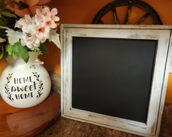 Small Chalkboard  13 x 13, menu board, kitchen chalkboard , small chalkboard, Wedding Decor, Rustic Decor, Distressed chalkboard, Farmhouse